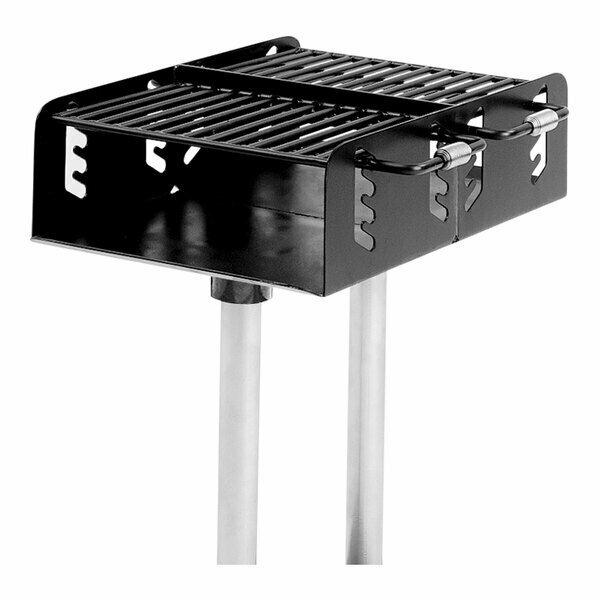 Ultra Site 650-3 20'' Inground Mount Dual Grate Grill with 3 1/2'' Post Diameter Posts 38A6503IG